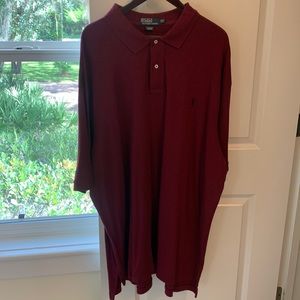 Ralph Lauren Mens cotton polo. Maroon. Size 3XLT